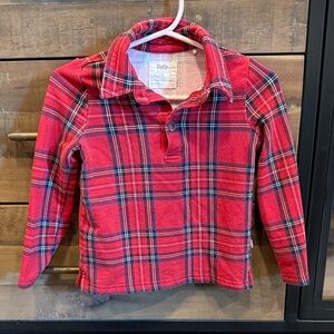 Little sleepies Red Plaid Button Down Shirt